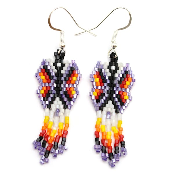 Beaded Butterfly Earring
