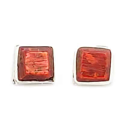 Opal Square Stud Earrings