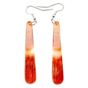 Spiny Oyster Long Slab Earring