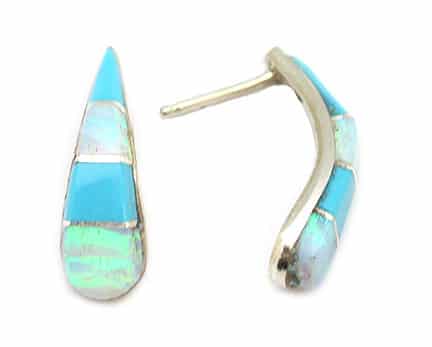 Turquoise & Opal Earrings