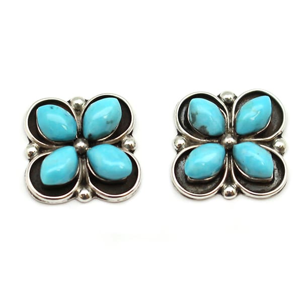 Zuni Turquoise Clip On Earrings
