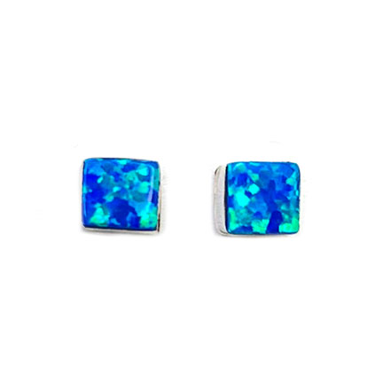 Square Opal Earrings