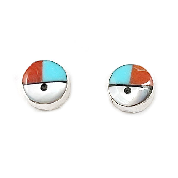 Zuni Sun Face Inlay Earring