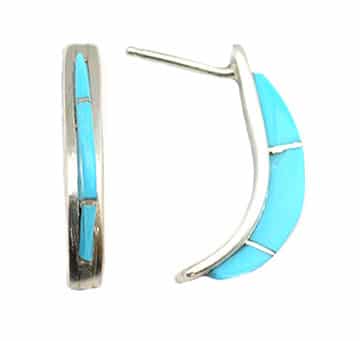 Turquoise Curved Earring