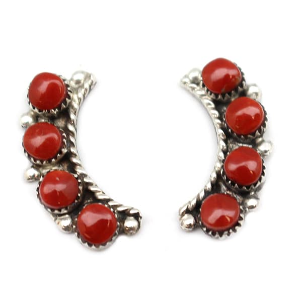 Zuni Coral Earring
