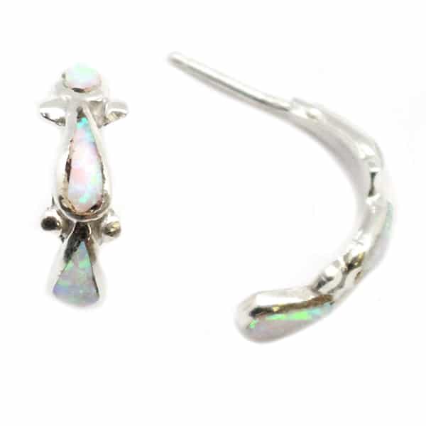 Small Opal Hoop Earrings(click for other available colors)
