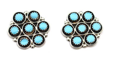 Turquoise Flower Earrings