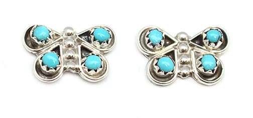 Zuni Turquoise Butterfly Earring
