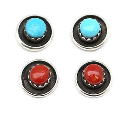 Oxidized Dot Earrings (click for colors available)