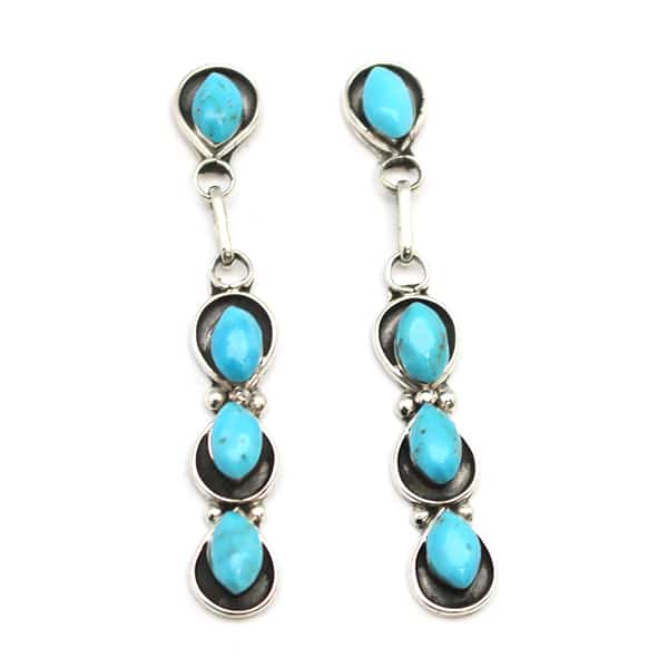 Zuni Turquoise Dangle Earring