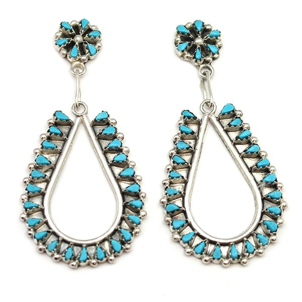 Turquoise Teardrop Dangle Earrings