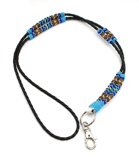 Beaded Key or Badge Holder