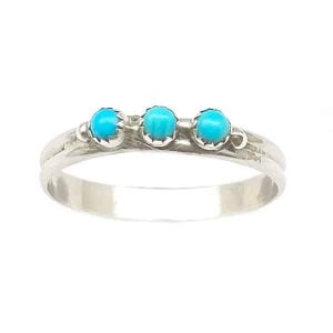 3 Turquoise Stone Ladies Ring (click for sizes available)
