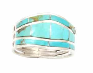 Turquoise Inlay Ladies Ring (click for sizes available)