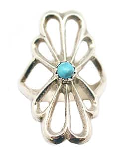 Turquoise Sand Cast Ladies Ring (click for sizes available)
