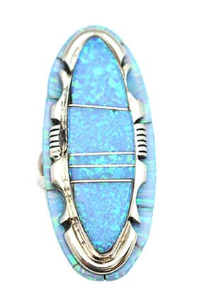 Opal Inlay Ladies Ring