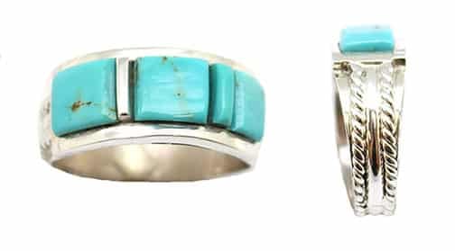 Turquoise Cobble Inlay Ring