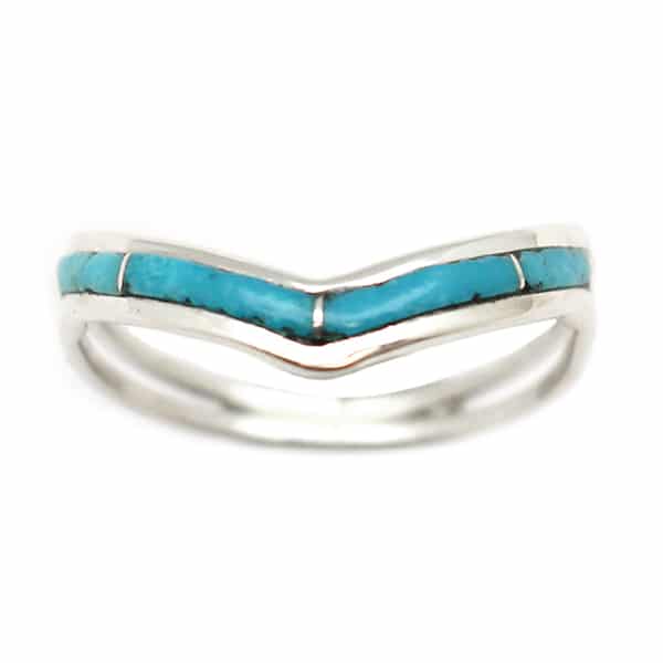 Inlay "V" Ladies Ring (click for colors and sizes available)