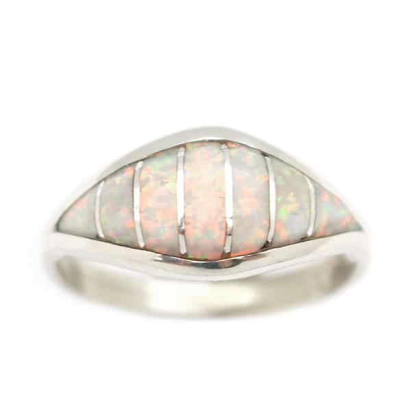 Opal Inlay Ladies Ring