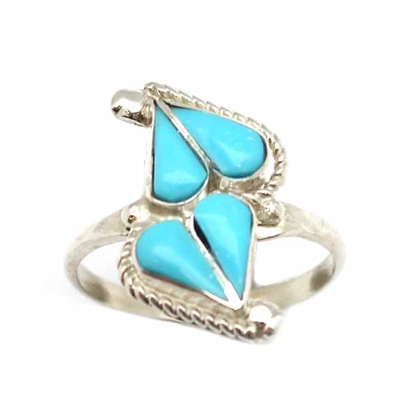 Turquoise Inlay Ladies Ring