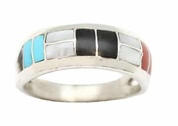 Zuni Inlaid Ladies Ring