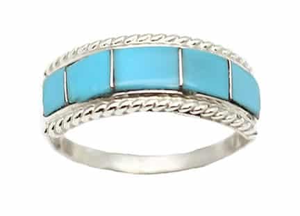 Zuni Turquoise Inlay Ring (click for sizes available)