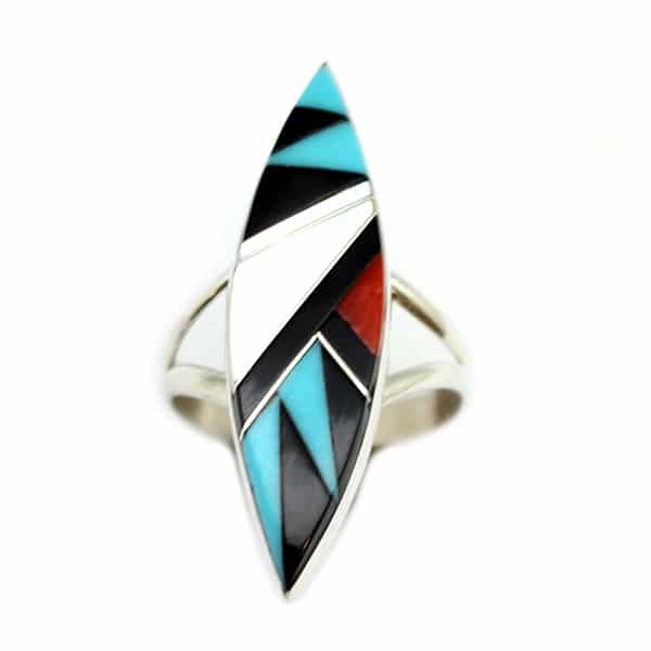 Zuni Inlay Ladies Ring