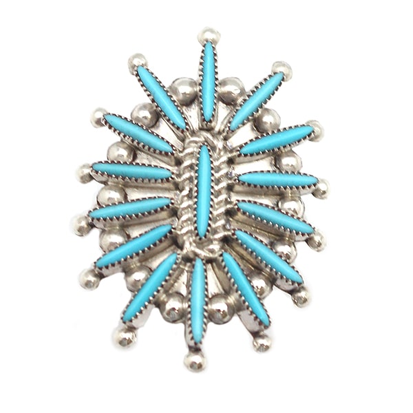 Zuni Needlepoint Ladies Ring
