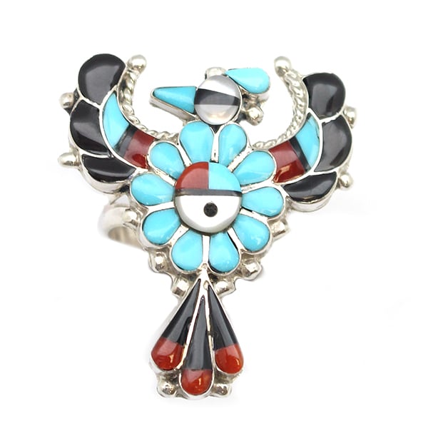 Zuni Inlay Thunderbird Ring