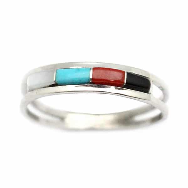 Zuni Multi Color Inlay Ring