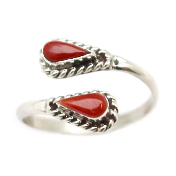 Coral Adjustable Ladies Ring