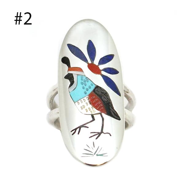 Inlay Bird Ladies Rings