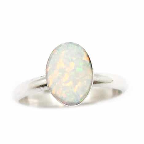 Oval Opal Inlay Rings - Image 2