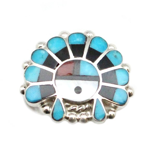 Inlay Sunface Ladies Ring