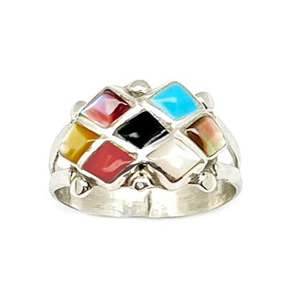 Zuni Inlay Multi-Color Ring (click for sizes available)