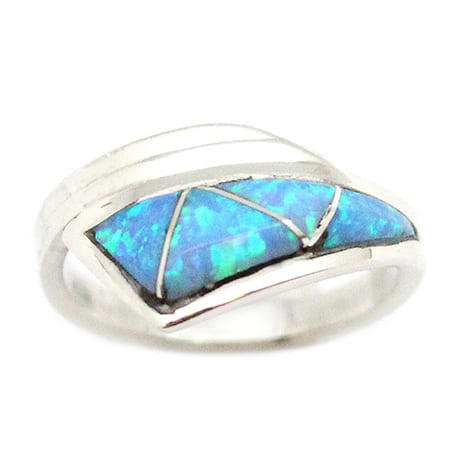 Opal Inlay Ladies Ring