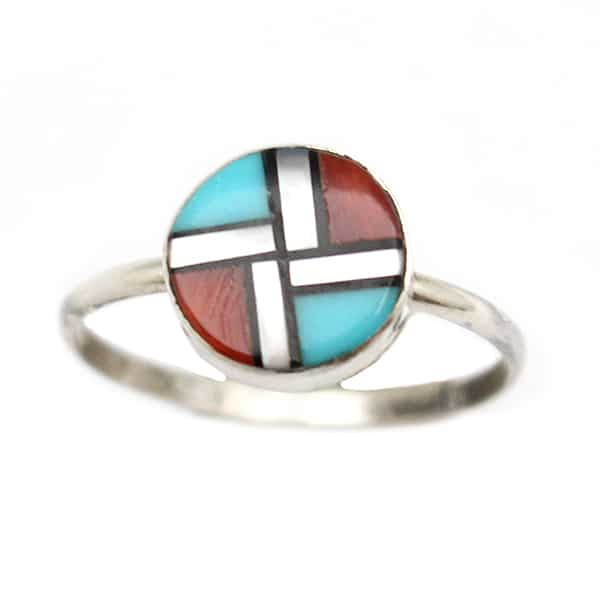 Zuni Inlay Ladies Ring