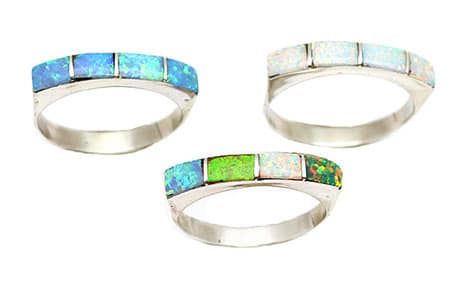 Opal Inlay Ladies Ring