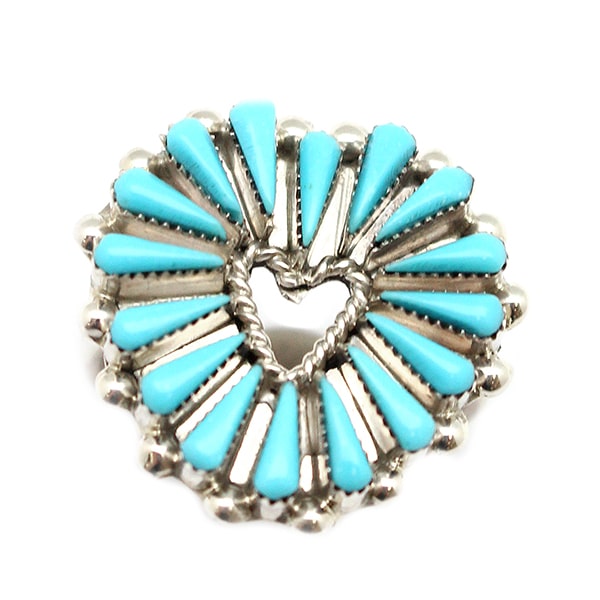 Turquoise Heart Ladies Ring