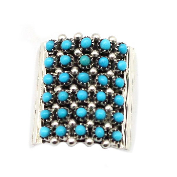 Zuni Turquoise Dot Ladies Ring