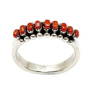 Zuni Ladies Dash Coral Ring (click for sizes available)