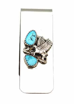 Turquoise & Eagle Money Clip