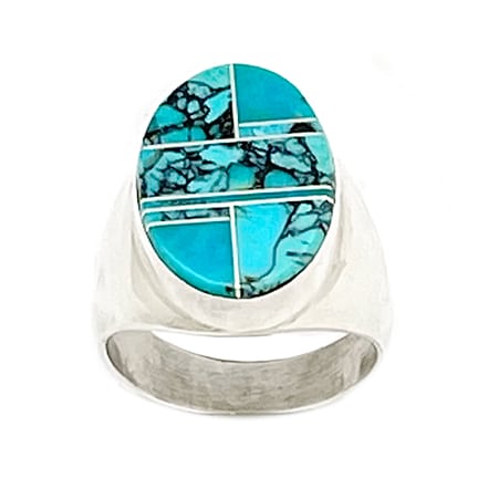 Men's Turquoise Inlay Ring (click for size available)