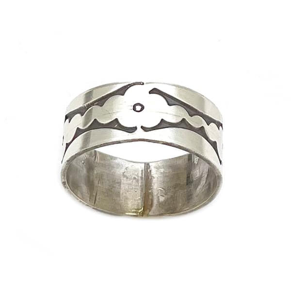Silver Stamped Band