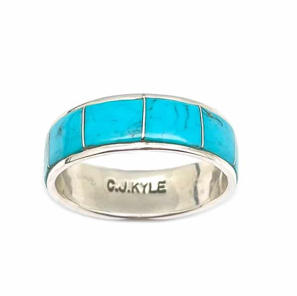 Turquoise Inlay Band Ring (click for sizes available)