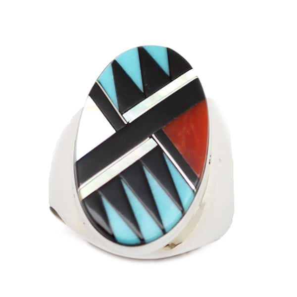 Multi Color Inlay Men's Ring
