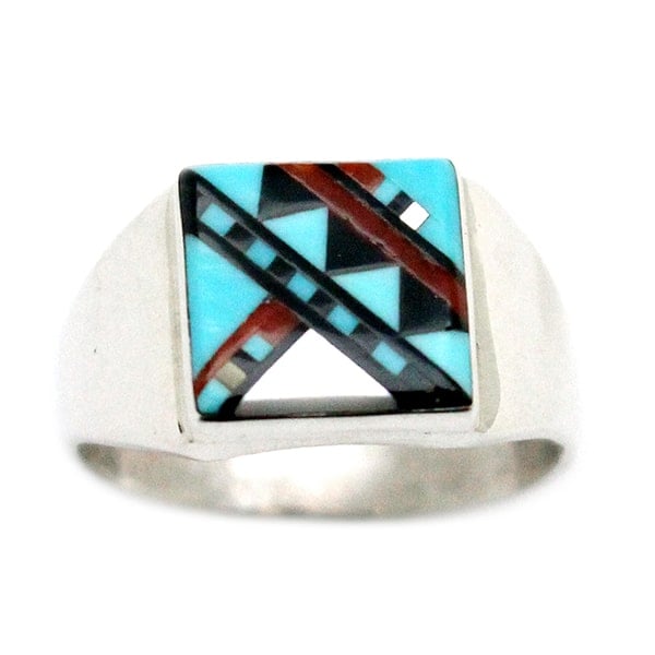 Zuni Multi Color Inlay Ring