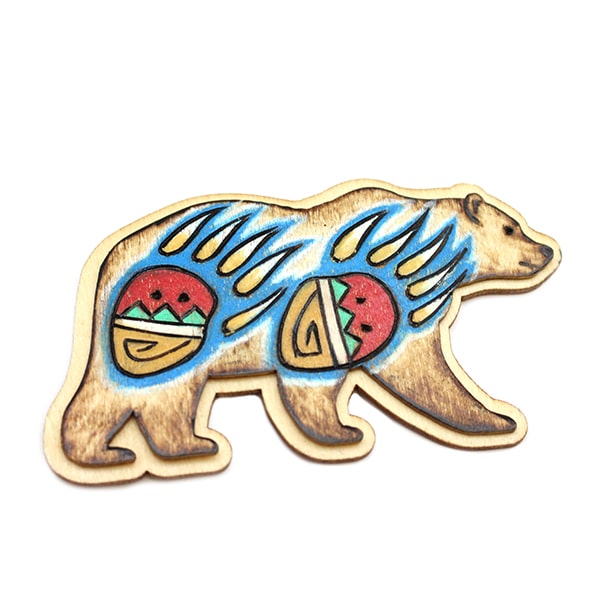 Painted Wood Bear Magnet - Image 2