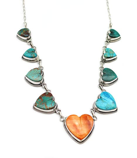 Multi Color Heart Necklace