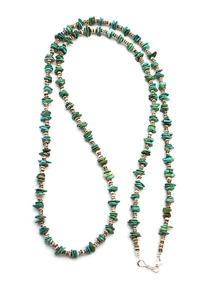 Long Turquoise & Heishi Necklace